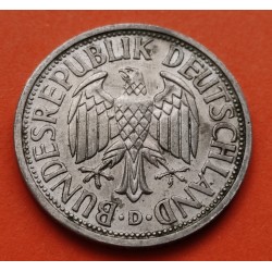 ALEMANIA 2 MARCOS 1951 G AGUILA y VALOR KM.111 MONEDA DE NICKEL MBC @RARA@ Germany Federal Republic 2 Marks 1951