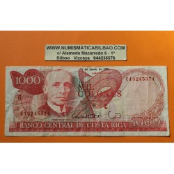 COSTA RICA 1000 COLONES 1994 TOMAS SOLEY GUELL @CIRCULADO@ Pick 259 BILLETE MBC+