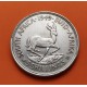 SUDAFRICA 5 SHILLINGS 1949 ANTILOPE REY JORGE VI KM.40.1 MONEDA DE PLATA MBC++ South Africa R/2