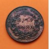 INDIA 1/2 ANNA 1835 BRITISH EAST INDIA COMPANY y ESCUDO DE SAN JORGE KM.447.1 MONEDA DE BRONCE MBC Ocupación INGLATERRA