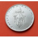 VATICANO 100 LIRAS 1974 ESCUDO PALOMA DE LA PAZ y PAPA PABLO VI KM.122 MONEDA DE ARO SC
