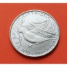 VATICANO 100 LIRAS 1989 CIGUEÑAS y PAPA JUAN PABLO II KM.216 MONEDA DE ACERO SC