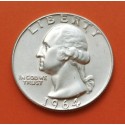 ESTADOS UNIDOS 1/4 DOLAR 1964 D PRESIDENTE GEORGE WASHINGTON KM.164 MONEDA DE PLATA EBC USA silver Quarter Dollar R/3