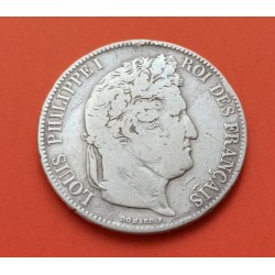 FRANCIA 5 FRANCOS 1832 W Ceca de LILLE Rey LOUIS PHILIPPE I KM.749.13 MONEDA DE PLATA MBC- Republique Francaise