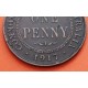 AUSTRALIA 1 PENIQUE 1917 Letra I REY JORGE V y VALOR @TIPO NO CANGURO@ KM.22 MONEDA DE BRONCE MBC+ 1 Penny
