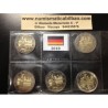 ALEMANIA 2 EUROS 2010 A+D+F+G+J IGLESIA EN EL ESTADO FEDERADO DE BREMEN SC 5 MONEDAS BIMETALICAS CONMEMORATIVA Germany BRD