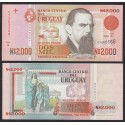 URUGUAY 2000 PESOS 1989 JUAN MANUEL BLANES y ESTATUA Pick 68 BILLETE SC $2000 UNC BANKNOTE NUEVOS