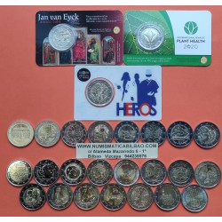 . ..2 EUROS 2015 BANDERA EUROPEA JUEGO 19 DE PAISES/MONEDAS SC