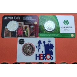 2 EUROS 2020 @LOTE DE 27 MONEDAS CONMEMORATIVAS SC@ BELGICA, FINLANDIA, GRECIA, LUXEMBURGO, MALTA... @NO LETONIA NO ESPAÑA@