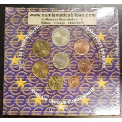 FRANCIA CARTERA OFICIAL EUROS 2002 SC 1+2+5+10+20+50 Centimos + 1 EURO + 2 EUROS 2002 UNC BU EUROSET KMS