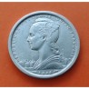 AFRICA OCCIDENTAL FRANCESA 2 FRANCOS 1948 ANTILOPE KM.4 MONEDA DE ALUMINIO EBC @ESCASA@ Afrique Occidentale Francaise