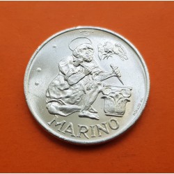 SAN MARINO 500 LIRAS 1975 ANTIGUO CANTERO ESCUDO KM.48 MONEDA DE PLATA SC 500 Lire silver coin