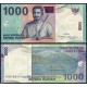 INDONESIA 1000 RUPIAS 2013 NATIVO JUNCO PESCA Pick 141 BILLETE SC 1000 Rupees UNC BANKNOTE