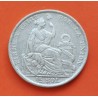 PERU 1/2 SOL 1927 Ceca de Lima DAMA SENTADA KM.216 MONEDA DE PLATA MBC- República Peruana