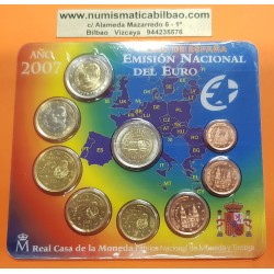 ESPAÑA CARTERA FNMT EURO 2007 BU SET KMS EURO 1+2+5+10+20+50 Centimos 1+2 EUROS 2007 + 2 EUROS 2007 TRATADO DE ROMA
