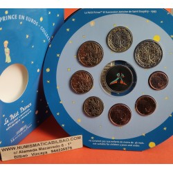 FRANCIA CARTERA OFICIAL EUROS 2002 LE PETIT PRINCE SC 1+2+5+10+20+50 Cts. + 1 EURO + 2 EUROS 2002 UNC BU EUROSET KMS