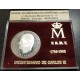 ESPAÑA FNMT 2 MEDALLAS 1988 BICENTENARIO DE CARLOS III Monedas de PLATA y LATON tipo 2000 Pesetas ESTUCHE OFICIAL + CERTIFICADO