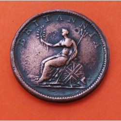 INGLATERRA 1 PENIQUE 1865 BRITANNIA VICTORIA QUEEN KM.749.2 MONEDA DE BRONCE @MUY RARA@ UK 1 penny coin