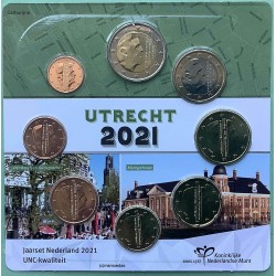 HOLANDA SERIE EUROS 2009 : 1+2+5+10+20+50 Centimos 1+2€