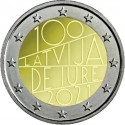 .@ENVIO INMEDIATO@ LETONIA 2 EUROS 2021 IURE 100 ANIVERSARIO SC MONEDA CONMEMORATIVA ***ESCASA*** Latvia Lettonia