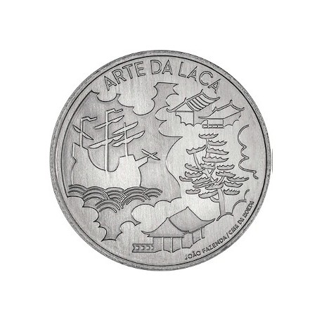 .PORTUGAL 5 EUROS 2021 ARTE LACA - PAGODAS zona de JAPON y CHINA 4ª MONEDA DE NICKEL SC