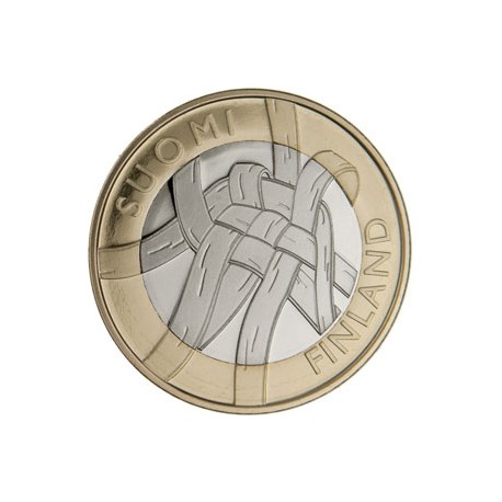 FINLANDIA 5 EUROS 2011 Provincia de KARELIA - MIMBRES moneda nº 6 SC MONEDA BIMETALICA Finnland