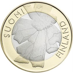 FINLANDIA 5 EUROS 2011 Provincia de OSTROBOTNIA - TROZOS DE LEÑA moneda nº 7 SC MONEDA BIMETALICA Finnland
