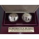 2 monedas x ESTADOS UNIDOS 1 DOLAR 1995 P ATLANTA OLYMPICS 96 ANILLAS + CORREDOR CIEGO PARALYMPICS PLATA PROOF ESTUCHE