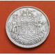 CANADA 50 CENTAVOS 1937 REY JORGE VI y ESCUDO KM.36 MONEDA DE PLATA EBC- Silver Half Dollar 50 Cents