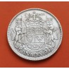 CANADA 50 CENTAVOS 1937 REY JORGE VI y ESCUDO KM.36 MONEDA DE PLATA EBC- Silver Half Dollar 50 Cents