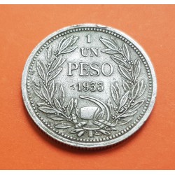 .CHILE 5 PESOS 1927 CONDOR PLATA EBC KM*173 Silver Coin