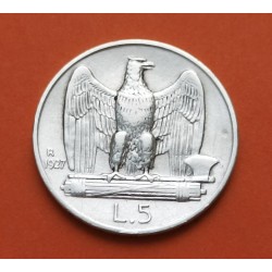 .ITALIA 5 LIRAS 1877 R VITTORIO EMANUELE II PLATA SILVER ITALY
