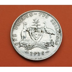 .AUSTRALIA 1 FLORIN 1951 CETROS PLATA SC Silver KM*47 Jubilee