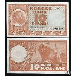 . NORUEGA 5 CORONAS 1943 WWII Pick 7 SC Norway Kroner UNC