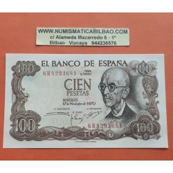 100 PESETAS 1970 17 NOVIEMBRE FALLA @SERIE CAPICUA@ SC ESPAÑA