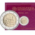 . 2ª moneda x VATICANO 2 EUROS 2021 DANTE ALIGHIERI @ENVIO 12/NOV@ 700 AÑOS DE SU MUERTE SC CONMEMORATIVA ESTUCHE COINCARD