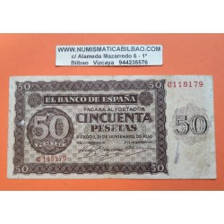 50 PESETAS 1938 MAYO 20 CASTILLO de OLITE Serie C378 MBC ESPAÑA