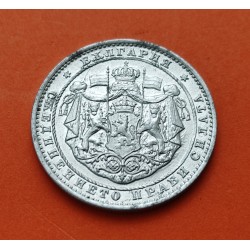 . @RARA@ BULGARIA 1 LEV 1923 ESCUDO DEL REINO Rey BORIS III KM.35 MONEDA DE ALUMINIO SC @PUNTITOS@