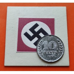 HOLANDA 10 CENTIMOS 1943 VALOR KM.173 MONEDA DE ZINC MBC++ OCUPACION NAZI III REICH WWII The Netherlands