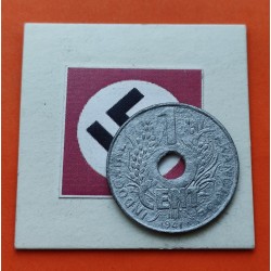 INDOCHINA FRANCESA 1 CENTIMO 1941 KM*21.1 III REICH NAZI RARA