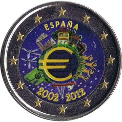 . .2 EUROS 2015 BANDERA EUROPEA ESPAÑA SC Moneda Coin