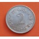 MALTA 2 CENTIMOS 1972 ESCUDO DEL PAIS y DIOS GUERRERO KM.9 MONEDA DE NICKEL MBC