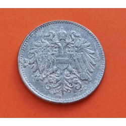 AUSTRIA 20 HELLER 1917 AGUILA Época Rey KARL I KM.2826 MONEDA DE HIERRO EBC- Osterreich coin