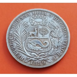 . 1 SOL 1934 PERU Ceca de Lima DAMA SENTADA PLATA BAJA MBC+