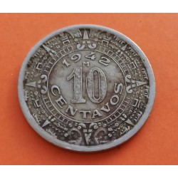 MEXICO 10 CENTAVOS 1920 COBRE KM*430 MBC++ MEJICO LARGE COPPER