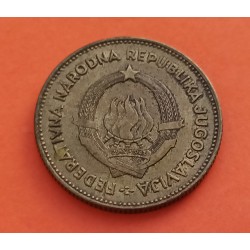 ..YUGOSLAVIA 2 DINARA 1938 ESCUDO y VALOR EBC- LATON