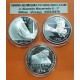 US VETERANS 3 monedas x ESTADOS UNIDOS 1 DOLAR 1994 P VIETNAM WAR US VETERANS MEMORIAL PLATA PROOF USA silver dollar ESTUCHE