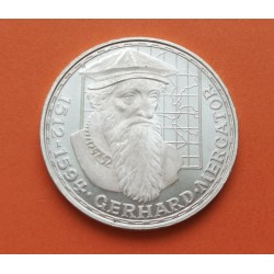 ALEMANIA 5 MARCOS 1969 F GERHARD MERCATOR KM.126.1 MONEDA DE PLATA SC Germany 5 Marks silver