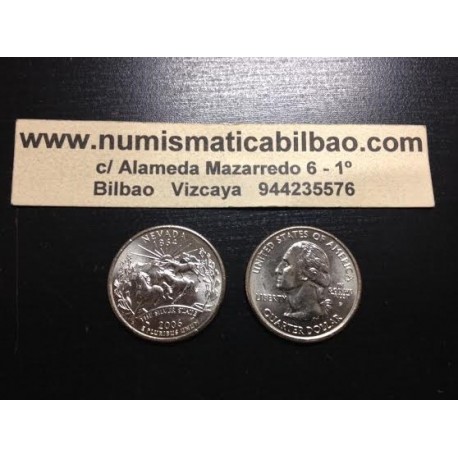 ESTADOS UNIDOS 1/4 DOLAR 25 CENTAVOS 2006 D SC NEVADA