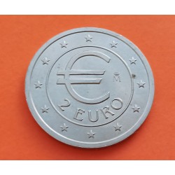 ESPAÑA 1998 SERIE DE EUROS EN PRUEBA CHURRIANA 1 Cts/2€ EBC Nº1